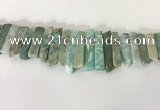 CTD3735 Top drilled 8*20mm - 10*50mm sticks amazonite gemstone beads