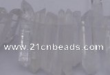 CTD375 Top drilled 6*25mm - 8*35mm sticks white crystal beads