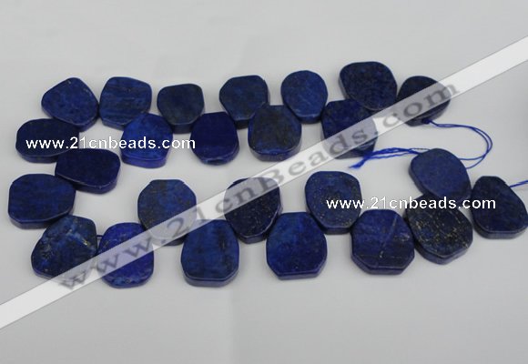 CTD380 Top drilled 18*25mm - 22*30mm freeform lapis lzuli beads