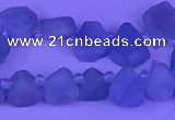 CTD3851 Top drilled 8*10mm - 10*12mm freeform aquamarine beads