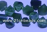 CTD3860 Top drilled 8*8mm - 10*12mm freeform Canadian jade beads