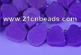 CTD3872 Top drilled 10*12mm - 14*16mm freeform kunzite beads