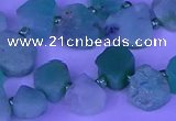 CTD3874 Top drilled 8*10mm - 12*14mm freeform Australia chrysoprase beads