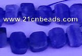 CTD3885 Top drilled 8*10mm - 10*14mm freeform blue kyanite beads