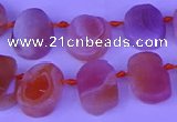 CTD3893 Top drilled 12*16mm - 13*18mm freeform red Botswana agate beads