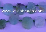 CTD3894 Top drilled 10*12mm - 10*14mm freeform Australia chrysoprase beads