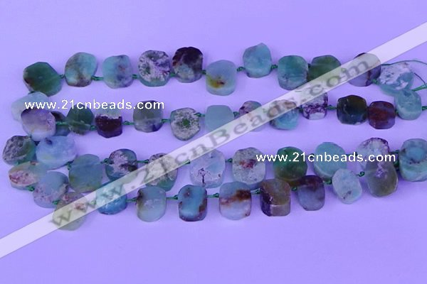 CTD3895 Top drilled 12*16mm - 13*18mm freeform Australia chrysoprase beads