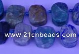 CTD3898 Top drilled 10*14mm - 13*18mm freeform chrysocolla beads