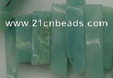 CTD390 Top drilled 10*20mm - 12*50mm wand amazonite beads