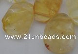 CTD391 Top drilled 20*25mm - 22*30mm freeform citrine beads