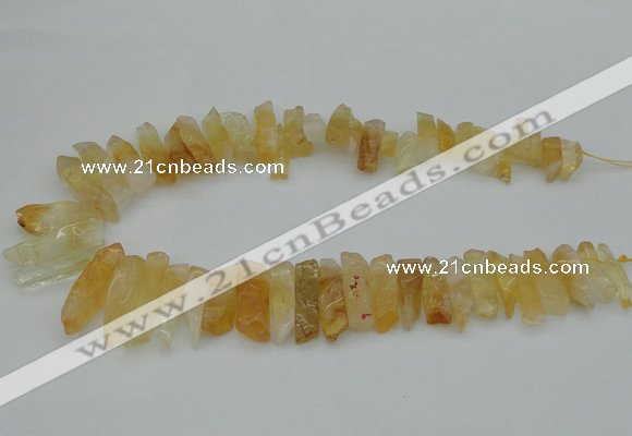 CTD393 Top drilled 6*15mm - 10*35mm wand citrine gemstone beads