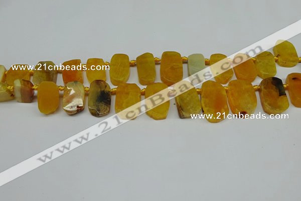 CTD4002 Top drilled 14*22mm - 22*42mm freeform agate gemstone beads