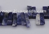 CTD401 Top drilled 4*15mm - 6*20mm sticks sodalite gemstone beads