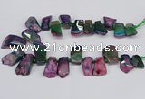 CTD4011 Top drilled 18*25mm - 25*35mm freeform agate beads