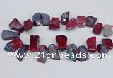 CTD4012 Top drilled 18*25mm - 25*35mm freeform agate beads