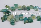 CTD4015 Top drilled 18*25mm - 25*35mm freeform agate beads