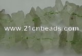 CTD410 Top drilled 4*8mm - 6*15mm nuggets green quartz beads