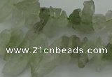 CTD411 Top drilled 6*15mm - 8*25mm nuggets green quartz beads