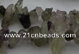 CTD413 Top drilled 4*8mm - 6*15mm nuggets green quartz beads