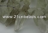 CTD415 Top drilled 8*25mm - 12*40mm nuggets green quartz beads