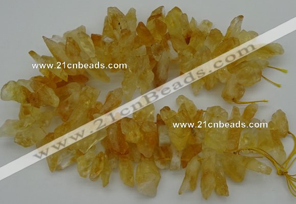 CTD417 Top drilled 10*20mm - 15*35mm nuggets citrine gemstone beads