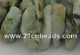 CTD421 Top drilled 10*20mm - 18*35mm nuggets aquamarine beads