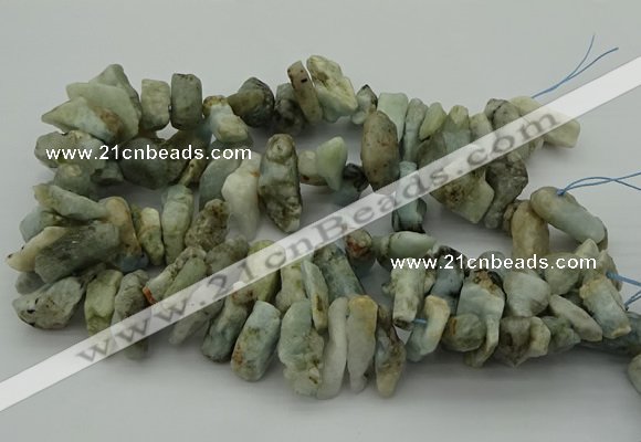 CTD421 Top drilled 10*20mm - 18*35mm nuggets aquamarine beads