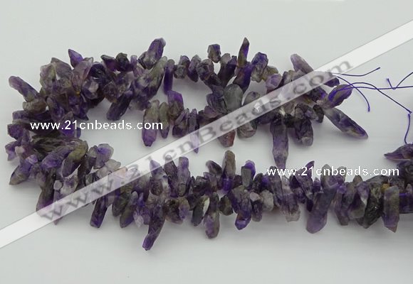 CTD424 Top drilled 4*8mm - 6*15mm nuggets amethyst beads