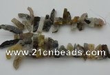 CTD436 Top drilled 10*20mm - 12*45mm sticks druzy agate beads