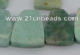 CTD446 Top drilled 20*25mm - 25*28mm freeform amazonite beads