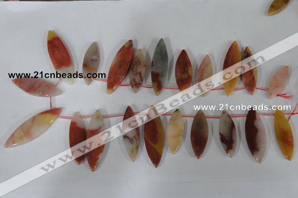 CTD45 Top drilled 12*25mm – 16*50mm marquise agate gemstone beads