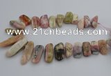 CTD451 15.5 inches 15*25mm - 15*48mm freeform pin opal gemstone beads