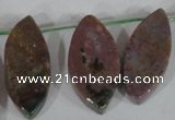 CTD46 Top drilled 12*23mm – 18*50mm marquise Indian agate beads