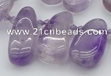 CTD481 Top drilled 10*22mm - 15*45mm freeform amethyst beads