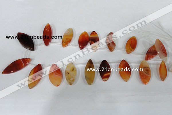 CTD49 Top drilled 13*30mm – 18*45mm marquise agate gemstone beads