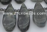 CTD495 Top drilled 10*22mm - 15*45mm freeform labradorite beads