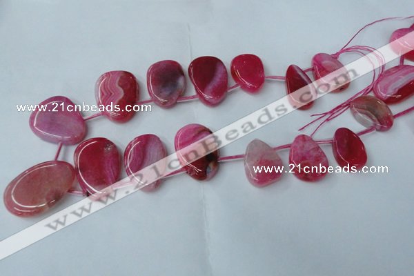 CTD500 Top drilled 20*30mm - 30*40mm freeform agate beads