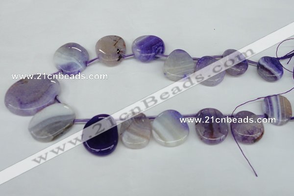 CTD501 Top drilled 20*30mm - 30*40mm freeform agate beads