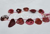 CTD506 Top drilled 25*30mm - 35*40mm freeform agate beads