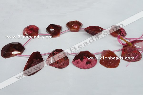 CTD506 Top drilled 25*30mm - 35*40mm freeform agate beads