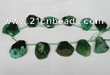 CTD508 Top drilled 25*30mm - 35*40mm freeform agate beads