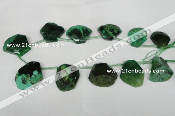 CTD508 Top drilled 25*30mm - 35*40mm freeform agate beads