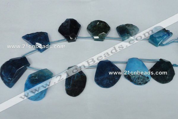 CTD509 Top drilled 25*30mm - 35*40mm freeform agate beads