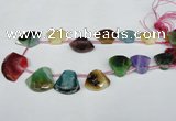 CTD510 Top drilled 25*30mm - 35*40mm freeform agate beads