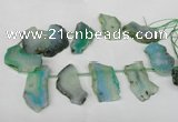 CTD516 Top drilled 20*35mm - 35*48mm freeform agate beads