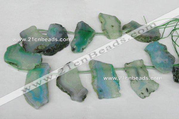 CTD516 Top drilled 20*35mm - 35*48mm freeform agate beads