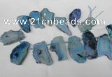 CTD518 Top drilled 20*35mm - 35*48mm freeform agate beads