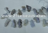 CTD519 Top drilled 15*25mm - 25*38mm freeform agate beads