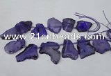 CTD520 Top drilled 20*30mm - 30*45mm freeform agate beads