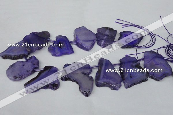 CTD520 Top drilled 20*30mm - 30*45mm freeform agate beads